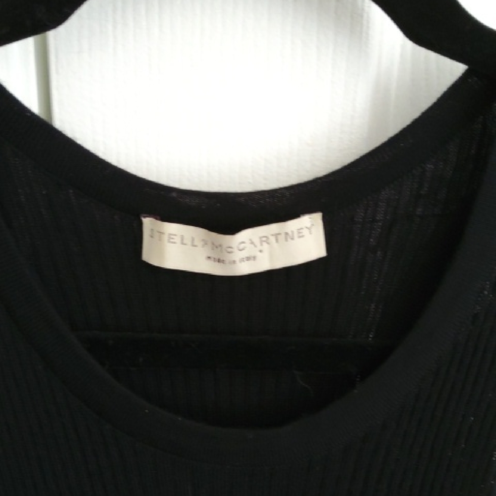 STELLA MCCARTNEY💥Nwot💥Black Ribbed Sleeveless Top - Picture 3 of 5